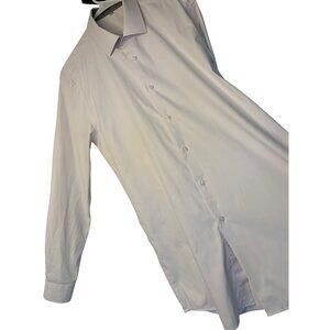 Vitarelli Mens White Dress Shirt 16.5 L Spread Collar Trim Fit Italy RN10518